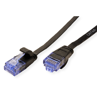 VALUE Patchkabel Kat.6A (Class EA) UTP, extra-flach, schwarz, 0,5 m-Beschreibung lesen