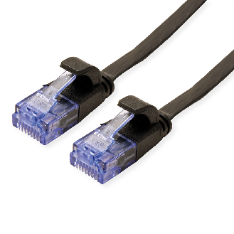 VALUE Patchkabel Kat.6A (Class EA) UTP, extra-flach, schwarz, 0,5 m-Beschreibung lesen