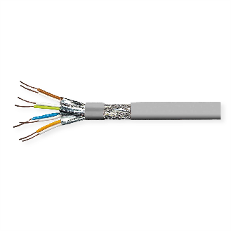 VALUE Câble Cat.8 (Classe I) S/FTP (PiMF-) rigide AWG22, LSOH, gris, 100 m-Lire la description