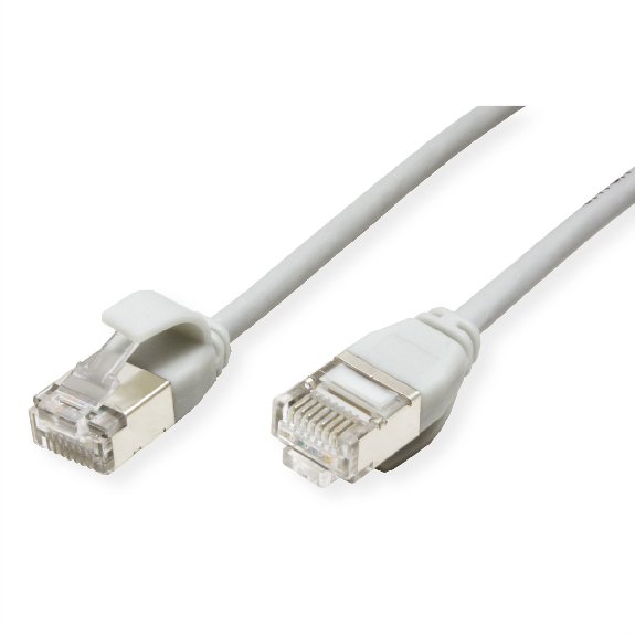 ROLINE U/FTP DataCenter Patchkabel Kat.6A (Class EA), LSOH, slim, grau, 1,5 m-Beschreibung lesen