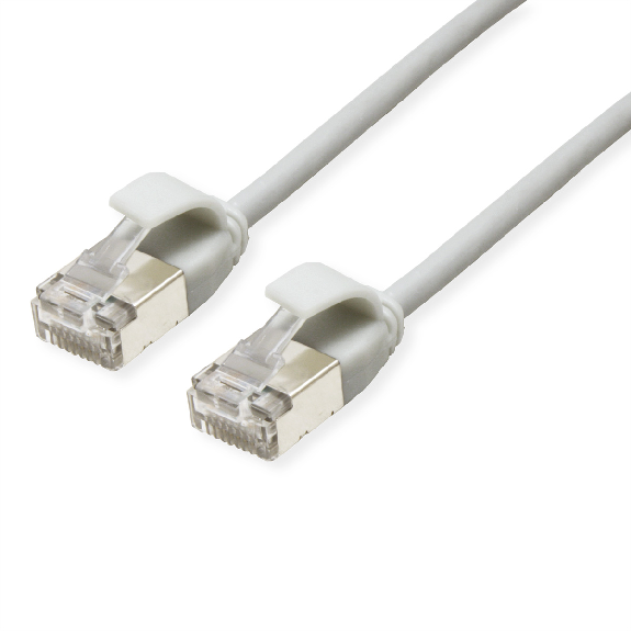 ROLINE U/FTP DataCenter Patchkabel Kat.6A (Class EA), LSOH, slim, grau, 1,5 m-Beschreibung lesen