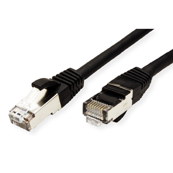 VALUE Patchkabel Kat.6 (Class E) S/FTP (PiMF), LSOH, schwarz, 3 m-Beschreibung lesen
