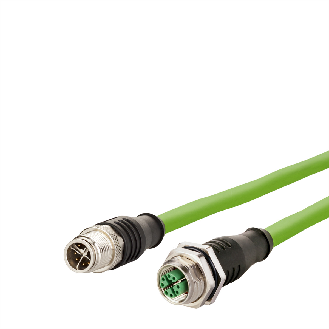 METZ CONNECT Câble Ethernet industriel M12 M/F, codage X, 1 m-Lire la description
