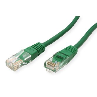 Cordon ROLINE Cat.5e (Classe D) UTP confectionné, vert, 1 m-Lire la description