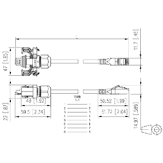METZ CONNECT E-DAT Industry Patchkabel V6, IP67 - RJ45, 2 m-Beschreibung lesen