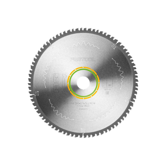 Lame de scie circualire Wood Fine Cut 260x30x25mm pour le bois W80 - 480 dents  - 494605-Lire la description