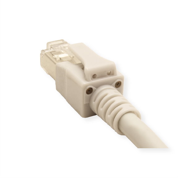 EasyLan DualBoot LED Patchkabel RJ45 S/FTP Kat.6 (Class E), mit saCon Stecker, LSOH, grau, 0,5 m-Beschreibung lesen