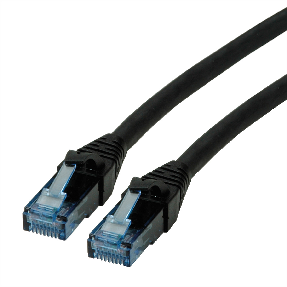 ROLINE Patchkabel Kat.6A UTP, Component Level, LSOH, schwarz, 0,5 m-Beschreibung lesen
