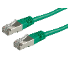 Cordon ROLINE Cat.5e (Classe D) S/FTP AWG26, vert, 1 m