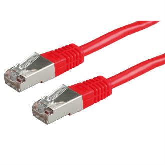 Cordon ROLINE Cat.5e (Classe D) S/FTP AWG26, rouge, 5 m-Lire la description
