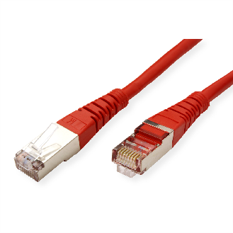 Cordon ROLINE Cat.5e (Classe D) S/FTP AWG26, rouge, 5 m-Lire la description