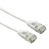 ROLINE U/FTP DataCenter Kabel Kat.7, LSOH, mit RJ45 Steckern (500 MHz / Class EA), slim, weiß, 3 m