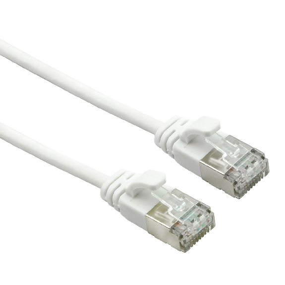 ROLINE U/FTP DataCenter Kabel Kat.7, LSOH, mit RJ45 Steckern (500 MHz / Class EA), slim, weiß, 3 m-Beschreibung lesen