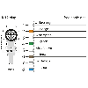 METZ CONNECT Anschlussleitung M12 Stecker 8-polig X-kodiert, gewinkelt, 5 m
