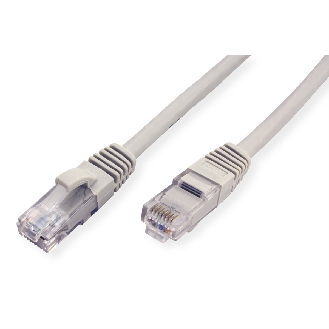 Cordon VALUE Cat.6A (Classe EA) / 10 Gigabit UTP, gris, 0,5 m-Lire la description