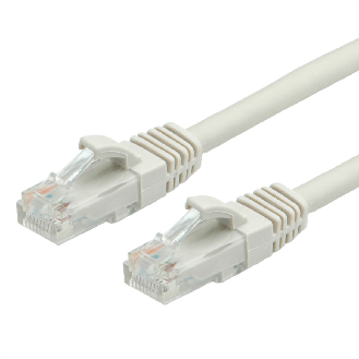 Cordon VALUE Cat.6A (Classe EA) / 10 Gigabit UTP, gris, 0,5 m-Lire la description