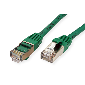 Cordon VALUE Cat.6 (Classe E) S/FTP LSOH, vert, 1 m-Lire la description