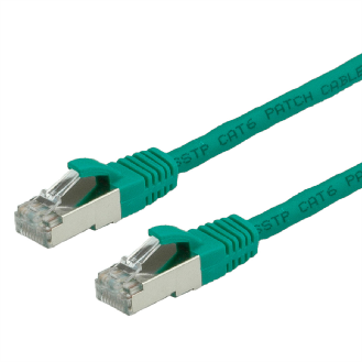Cordon VALUE Cat.6 (Classe E) S/FTP LSOH, vert, 1 m-Lire la description
