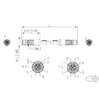 METZ CONNECT Câble Ethernet industriel M12, codage X, 10 m-Lire la description