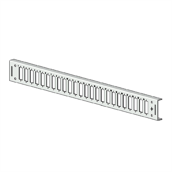 Plaque frontale FO 1 UH pour 24 coupleurs SC-Duplex/LC-Quad Plaque frontale FO 1 UH pour 24 coupleurs SC-Duplex/LC-Quad-Lire la description