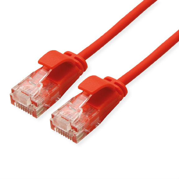 ROLINE GREEN UTP Patchkabel Kat.6A (Class EA), LSOH, slim, rot, 2 m-Beschreibung lesen
