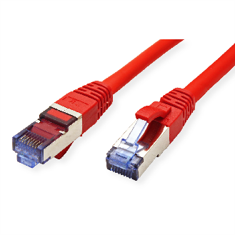 Cordon VALUE Cat.6A (Classe EA) / 10 Gigabit S/FTP, LSOH, rouge, 3 m-Lire la description
