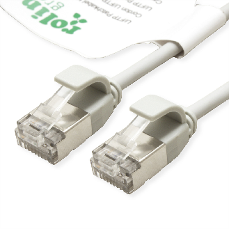 ROLINE GREEN U/FTP Patchkabel Kat.6A (Class EA), LSOH, slim, grau, 3 m-Beschreibung lesen