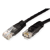 ROLINE Patchkabel Kat.5e (Class D) UTP, schwarz, 1 m