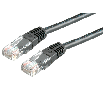 ROLINE Patchkabel Kat.5e (Class D) UTP, schwarz, 1 m-Beschreibung lesen