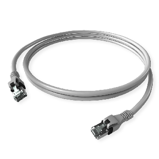 Cordon EasyLan DualBoot PushPull IP20, Cat.6 (Classe E), gris, 5 m-Lire la description