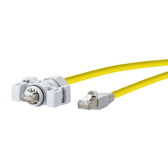 METZ CONNECT E-DAT Industry cordon de brassage IP67 - RJ45, 1 m-Leggi tutto