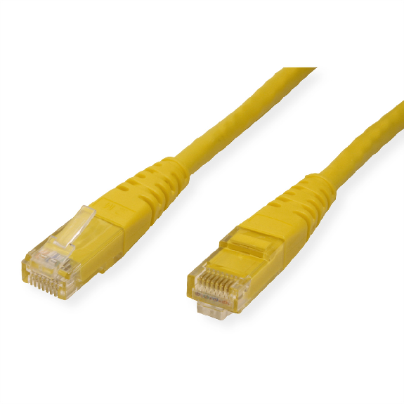 Cordon ROLINE Cat.6 (Classe E) UTP, jaune, 2 m Cordon ROLINE Cat.6 (Classe E) UTP, jaune, 2 m-Lire la description