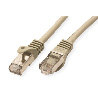 Câble VALUE Cat.7 S/FTP, avec connecteurs RJ45 (500MHz / Classe EA), gris, 5 m-Lire la description