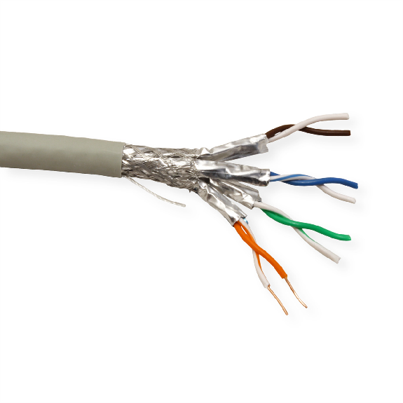 ROLINE S/FTP Kabel, Kat.6A (Class EA), LSOH, Massivdraht, 100 m-Beschreibung lesen