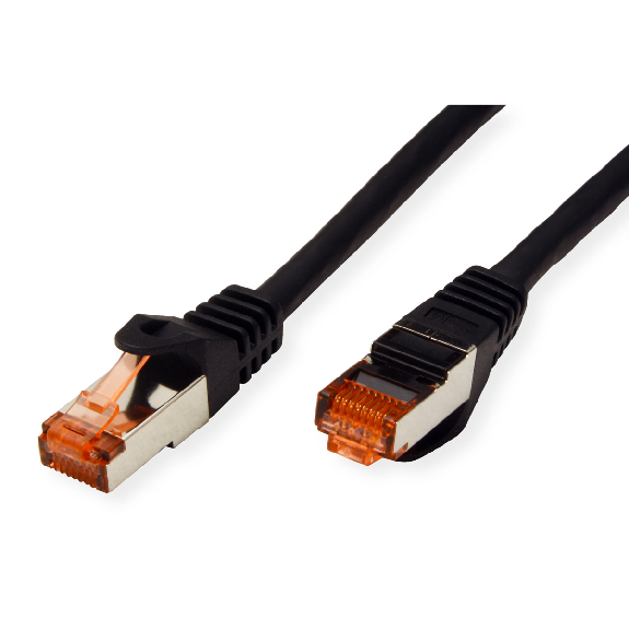 Cordon ROLINE S/FTP(PiMF) Cat.6, LSOH, Component Level, noir, 0,3 m-Lire la description