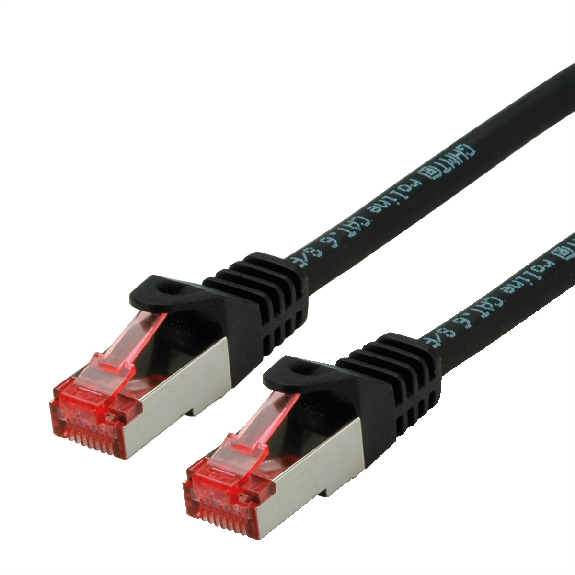 Cordon ROLINE S/FTP(PiMF) Cat.6, LSOH, Component Level, noir, 0,3 m-Lire la description