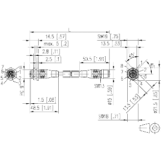 METZ CONNECT Câble Ethernet industriel M12 M/F, codage X, 2 m-Lire la description