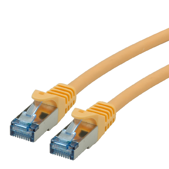ROLINE Patchkabel Kat.6A S/FTP (PiMF), Component Level, LSOH, gelb, 0,3 m-Beschreibung lesen