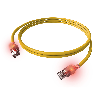 EasyLan DualBoot LED Patchkabel RJ45 S/FTP Kat.6A (Class EA), mit saCon Stecker, LSOH, gelb, 10 m