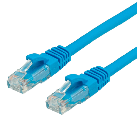 Cordon VALUE Cat.6A (Classe EA) / 10 Gigabit UTP, bleu, 0,5 m-Lire la description