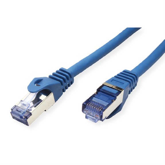 ROLINE Patchkabel Kat.6A S/FTP (PiMF), Component Level, LSOH, blau, 10 m-Beschreibung lesen