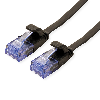 VALUE Patchkabel Kat.6A (Class EA) UTP, extra-flach, schwarz, 1 m