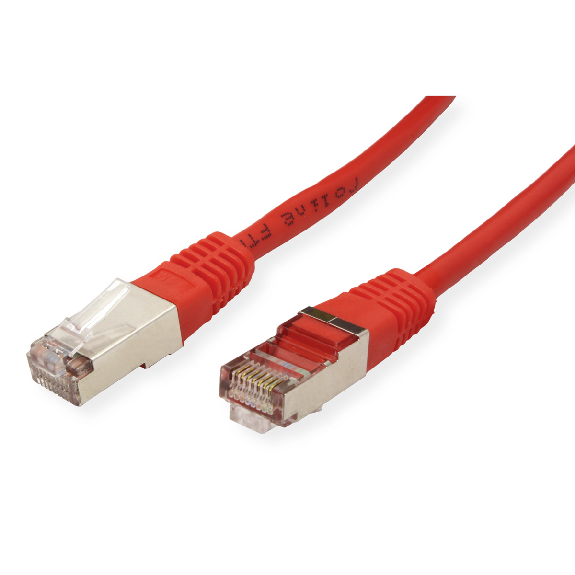 ROLINE Patchkabel Kat.5e (Class D) FTP, rot, 1 m-Beschreibung lesen