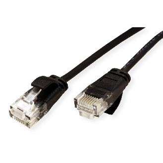 ROLINE GREEN Cordon Data Center UTP Cat.6A (Classe EA), LSOH, slim, noir, 1,5 m-Lire la description