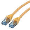 Cordon ROLINE UTP Cat.6A / 10 Gigabit, Component Level, LSOH, jaune, 7,5 m
