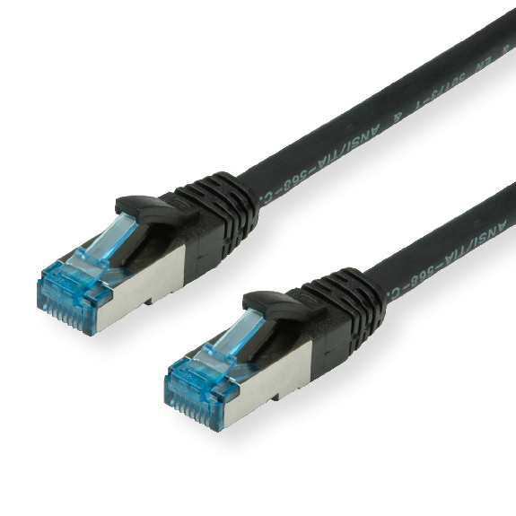 VALUE Patchkabel Kat.6A (Class EA) S/FTP (PiMF), LSOH, schwarz, 3 m-Beschreibung lesen