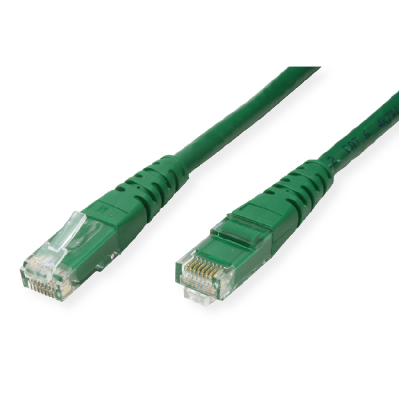 Cordon ROLINE Cat.6 (Classe E) UTP, vert, 1 m-Lire la description