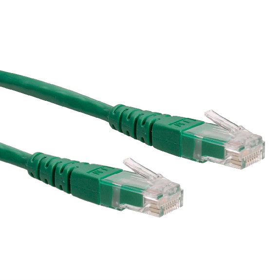 Cordon ROLINE Cat.6 (Classe E) UTP, vert, 1 m-Lire la description