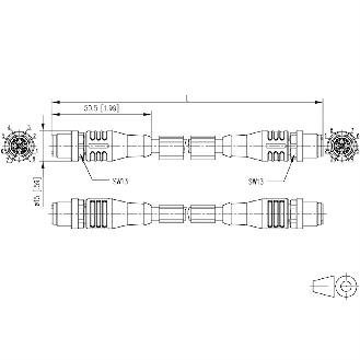 METZ CONNECT Câble Ethernet industriel M12, codage X, 2 m-Lire la description