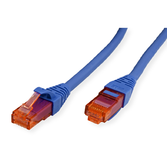 Cordon ROLINE UTP Cat.6, LSOH, Component Level, bleu, 0,3 m-Lire la description